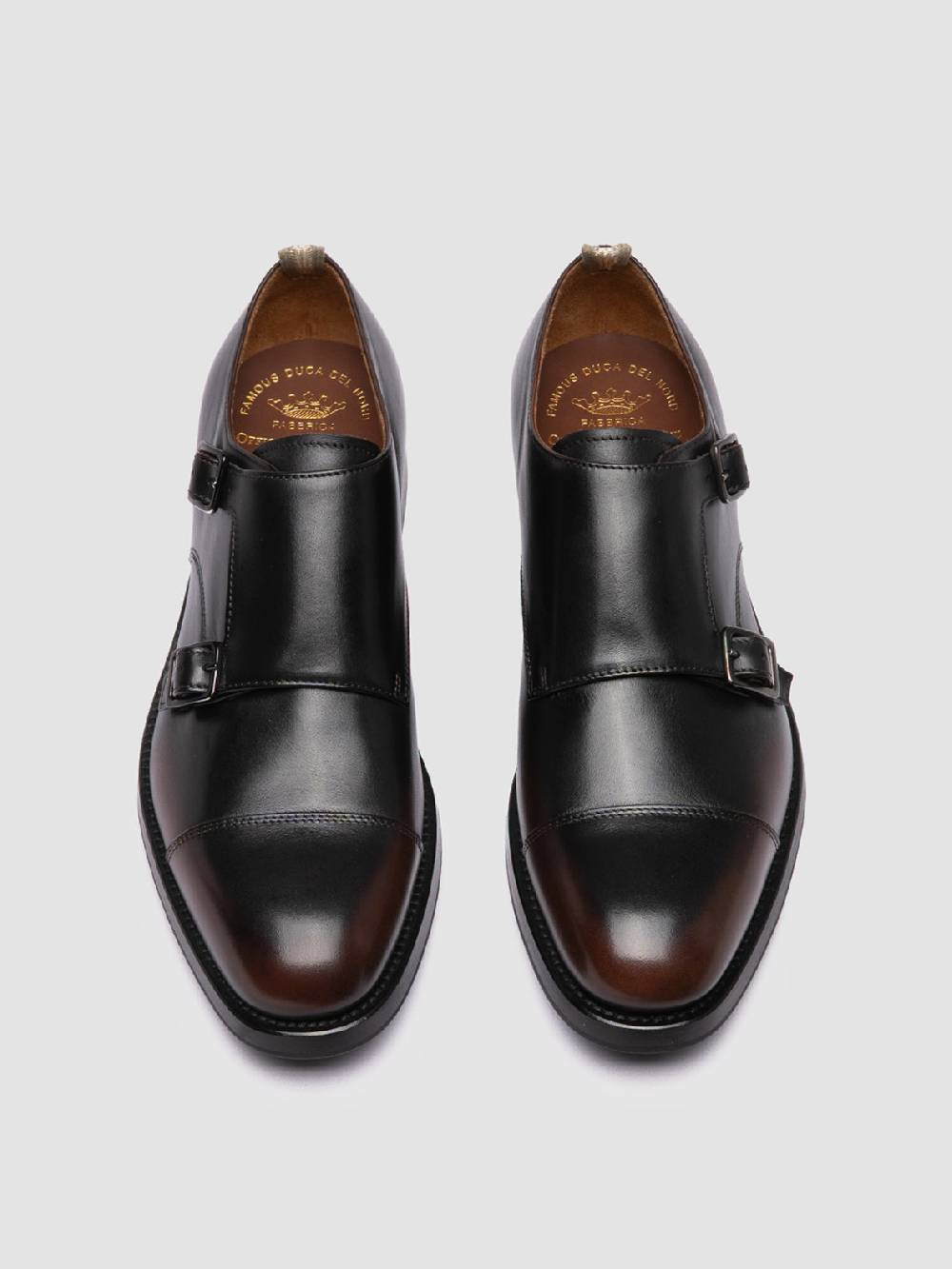 Officine Creative CONSULTANT 004 Monk Strap in Pelle Marrone Fino Al -60%