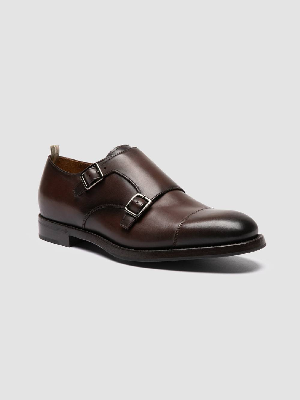 Officine Creative CONSULTANT 004 Monk Strap in Pelle Marrone Shopping Online