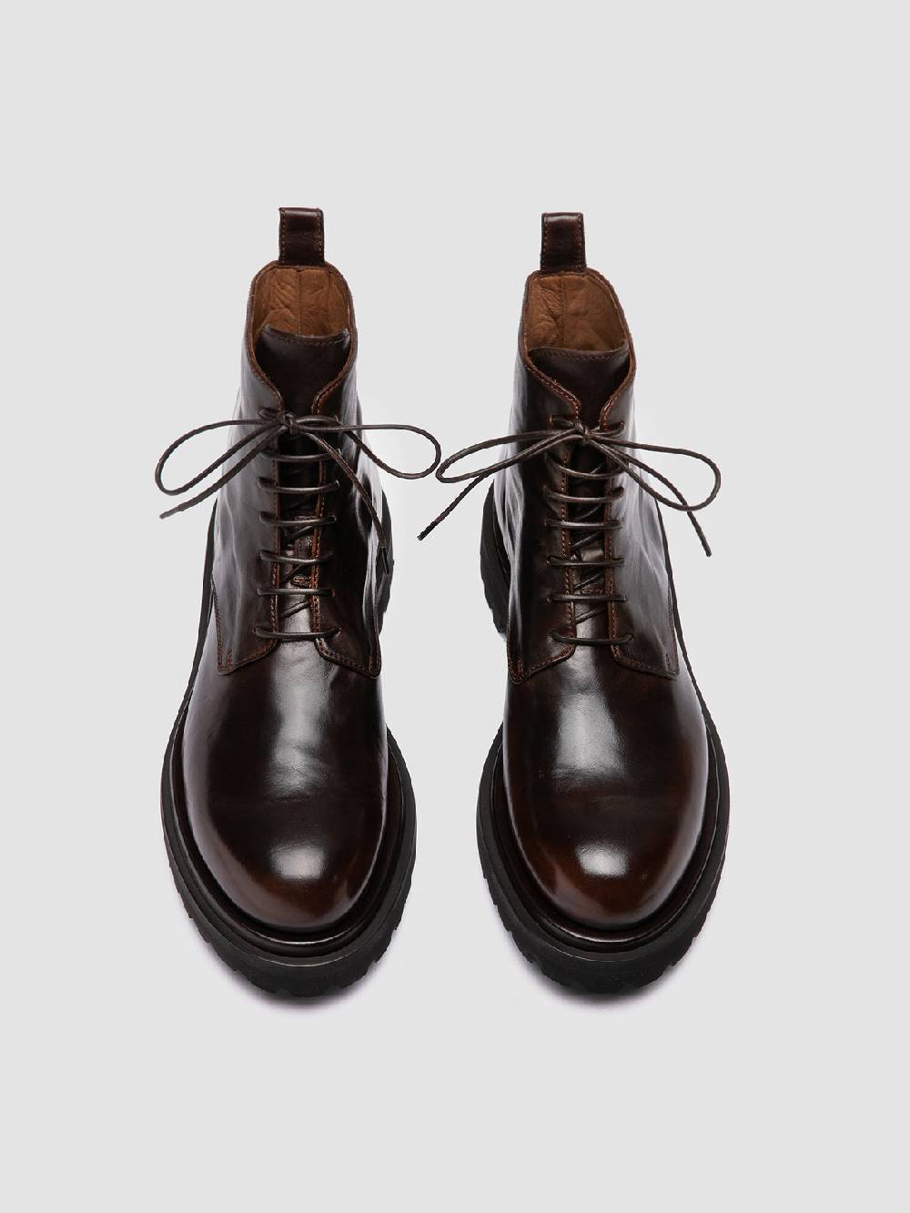 Officine Creative EVENTUAL DD 102 Stivali Stringati in Pelle Marrone Affare Del Giorno