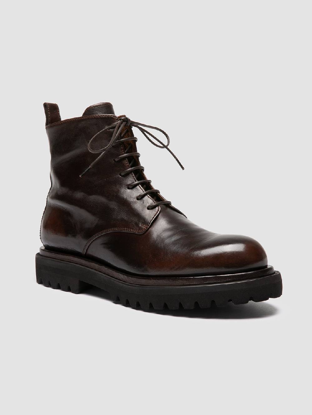 Officine Creative EVENTUAL DD 102 Stivali Stringati in Pelle Marrone Affare Del Giorno