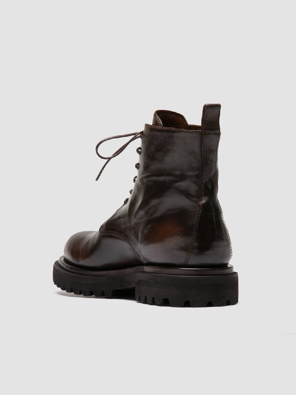 Officine Creative EVENTUAL DD 102 Stivali Stringati in Pelle Marrone Affare Del Giorno