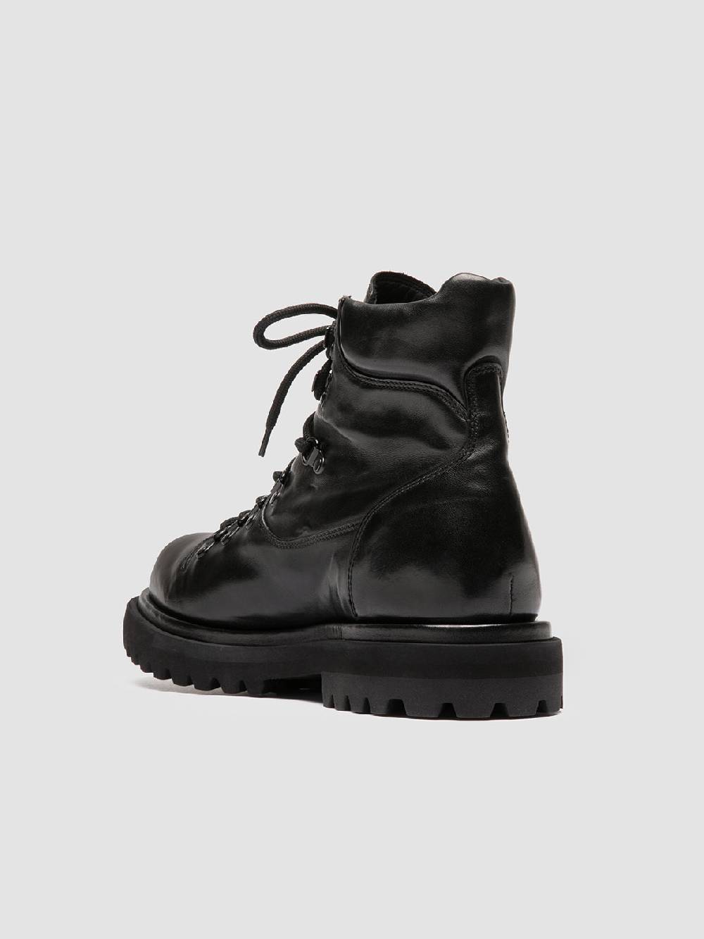Officine Creative EVENTUAL DD 106 Stivali Stringati in Pelle Nera Convenienza