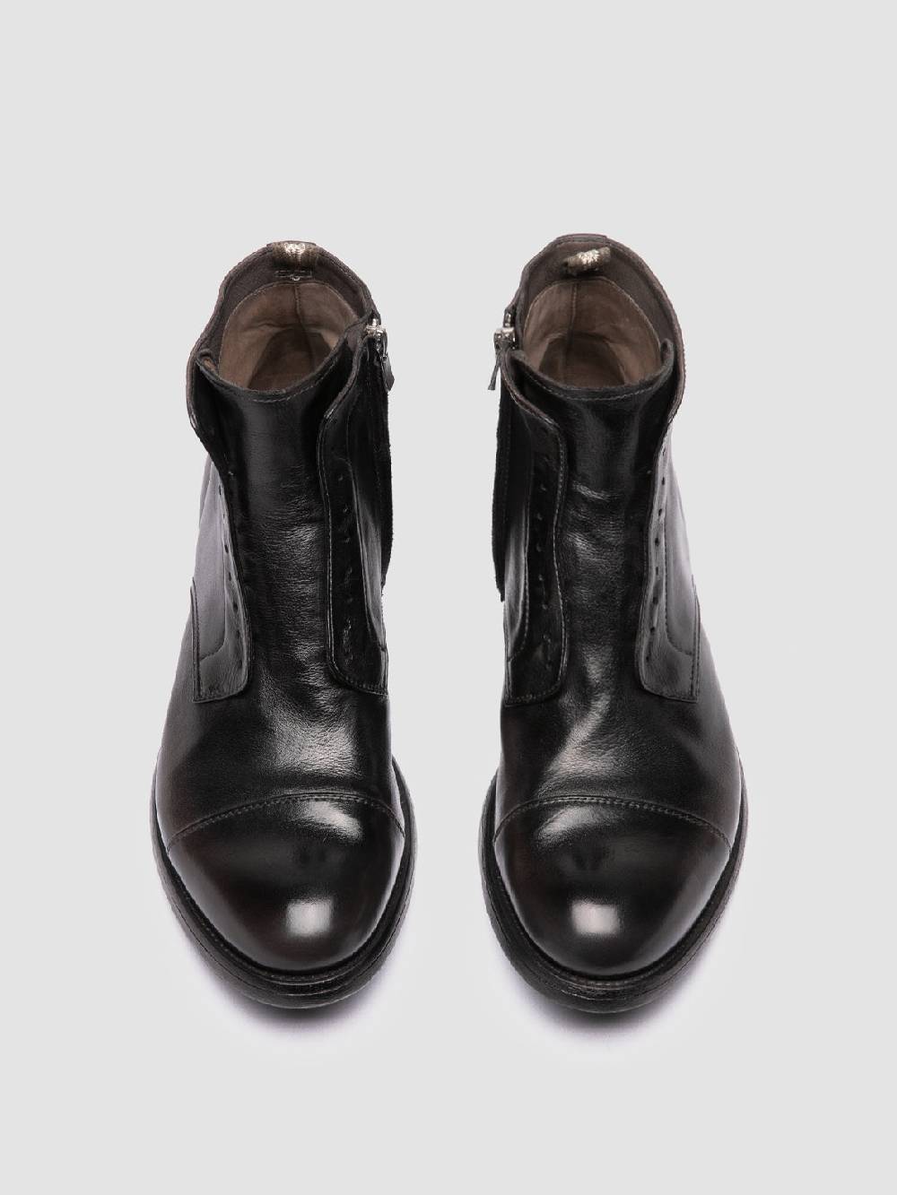 Officine Creative HIVE 005 Stivali con Zip in Pelle Nera Sconto
