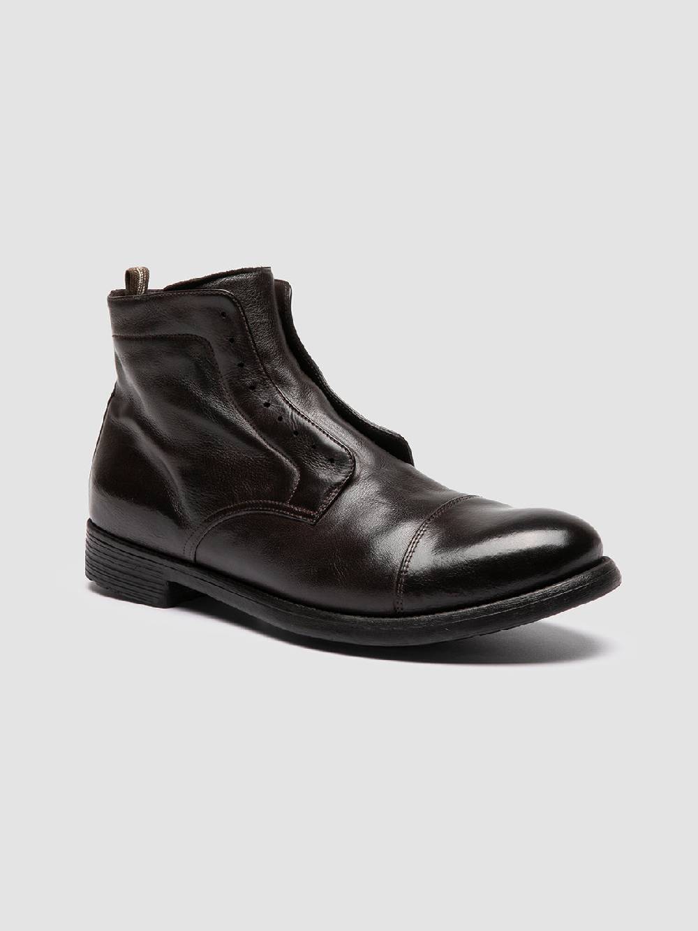 Officine Creative HIVE 005 Stivali con Zip in Pelle Marrone Offerta