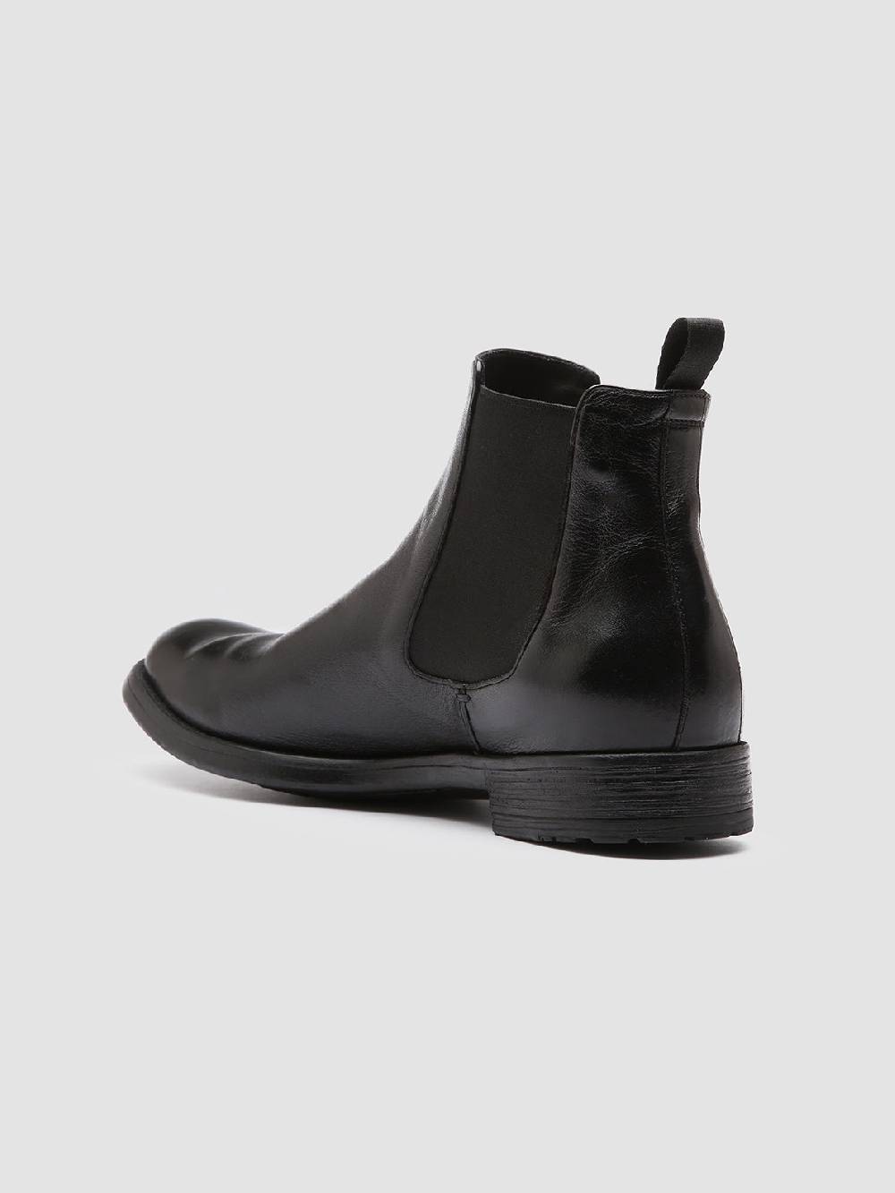 Officine Creative HIVE 007 Stivaletti Chelsea in Pelle Nera Economico