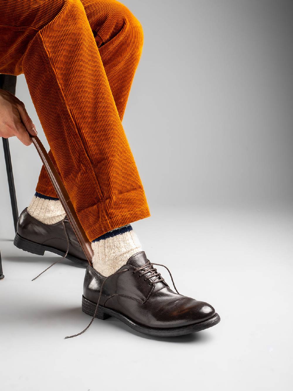 Officine Creative HIVE 008 Derby in Pelle Nera Online