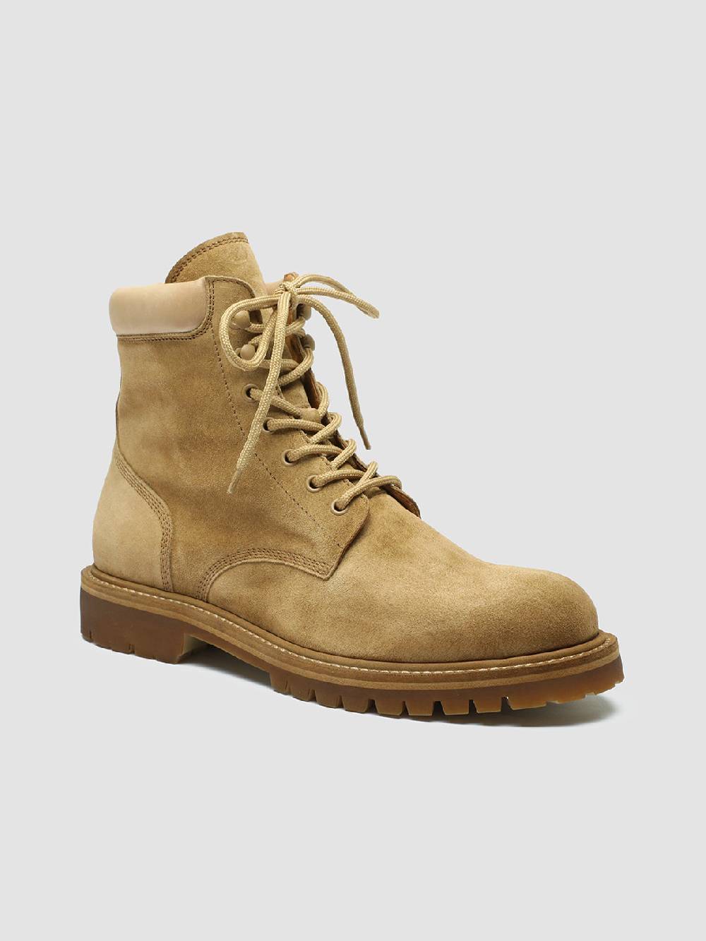 Officine Creative BOSS 002 Stivali Stringati in Pelle e Camoscio Marrone Hotsell