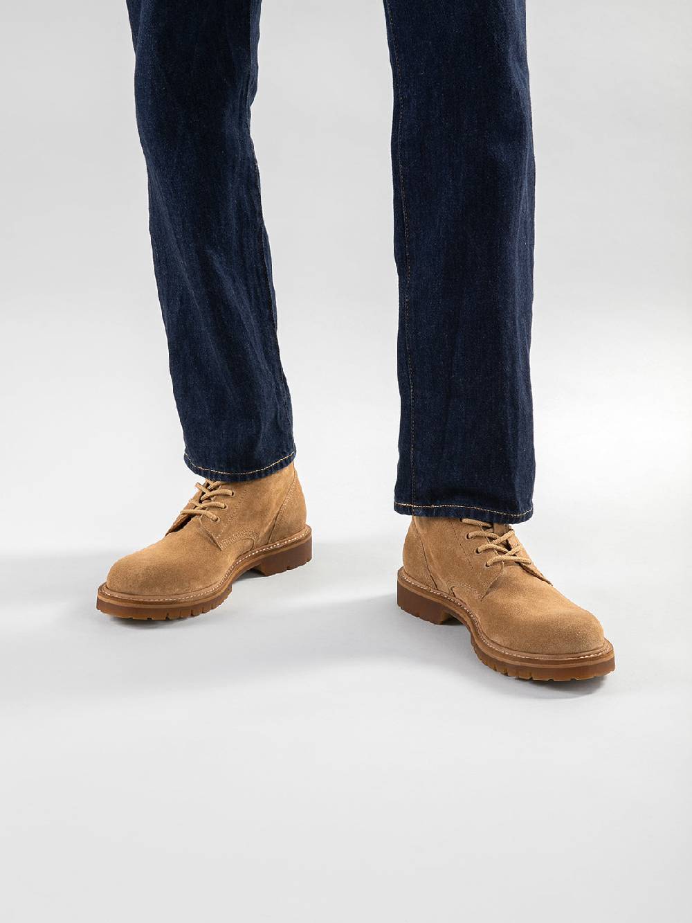 Officine Creative BOSS 002 Stivali Stringati in Pelle e Camoscio Marrone Hotsell