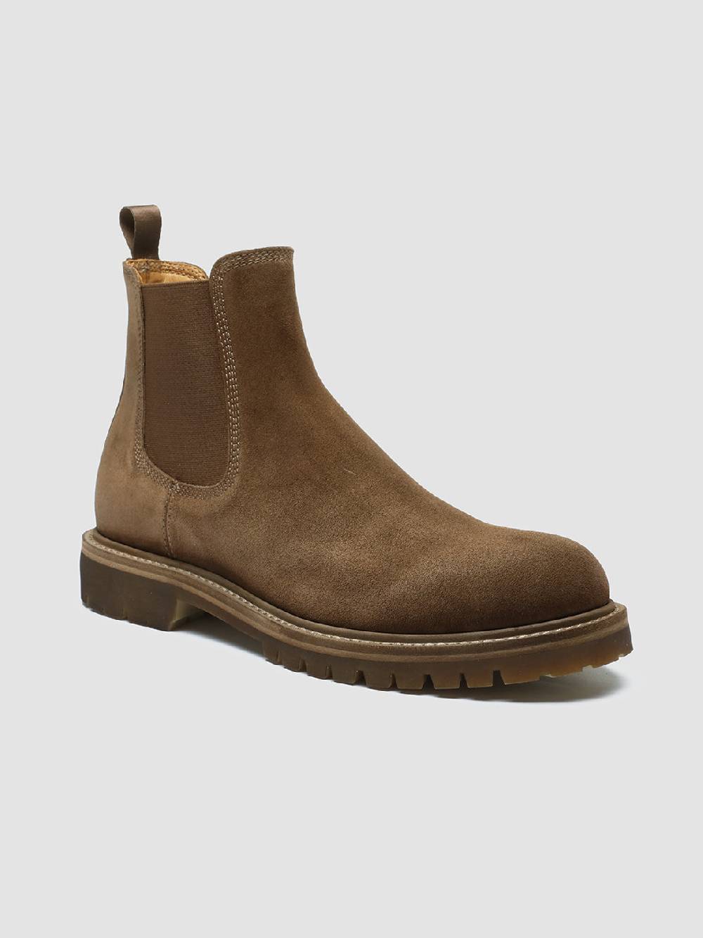 Officine Creative BOSS 004 Stivali Chelsea in Pelle Scamosciata Marrone Saldi Di Fabbrica