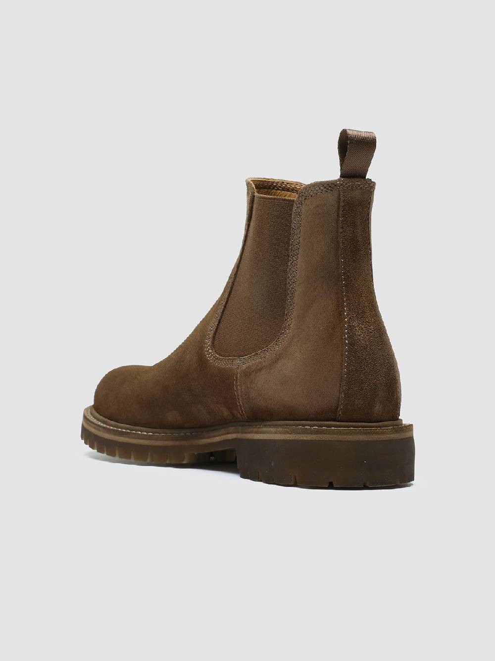 Officine Creative BOSS 004 Stivali Chelsea in Pelle Scamosciata Marrone Saldi Di Fabbrica