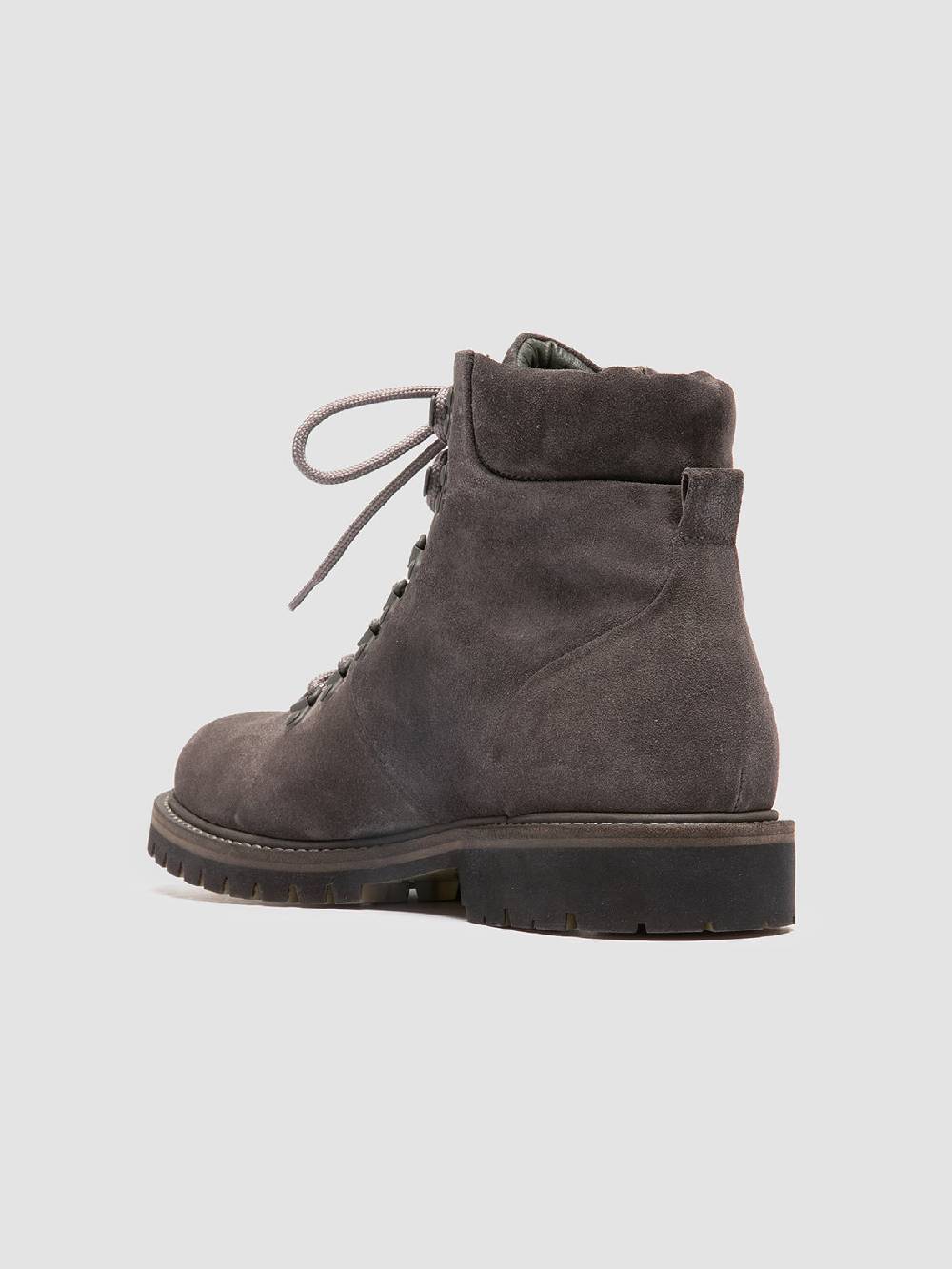 Officine Creative BOSS 006 Stivali Stringati in Camoscio Grigio I Più Venduti