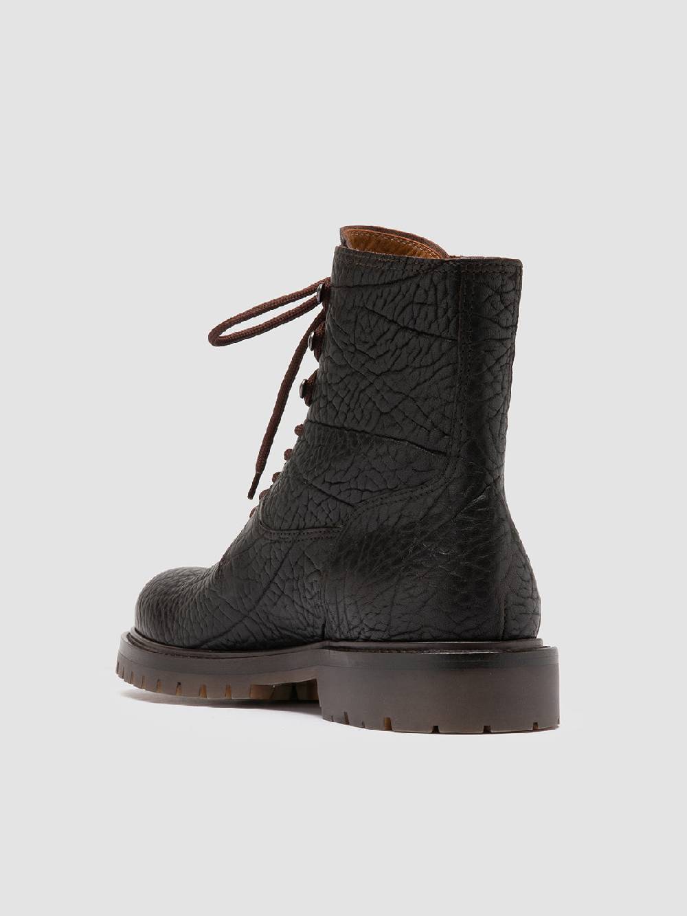 Officine Creative BOSS 012 Stivali Stringati in Pelle Marrone Negozio