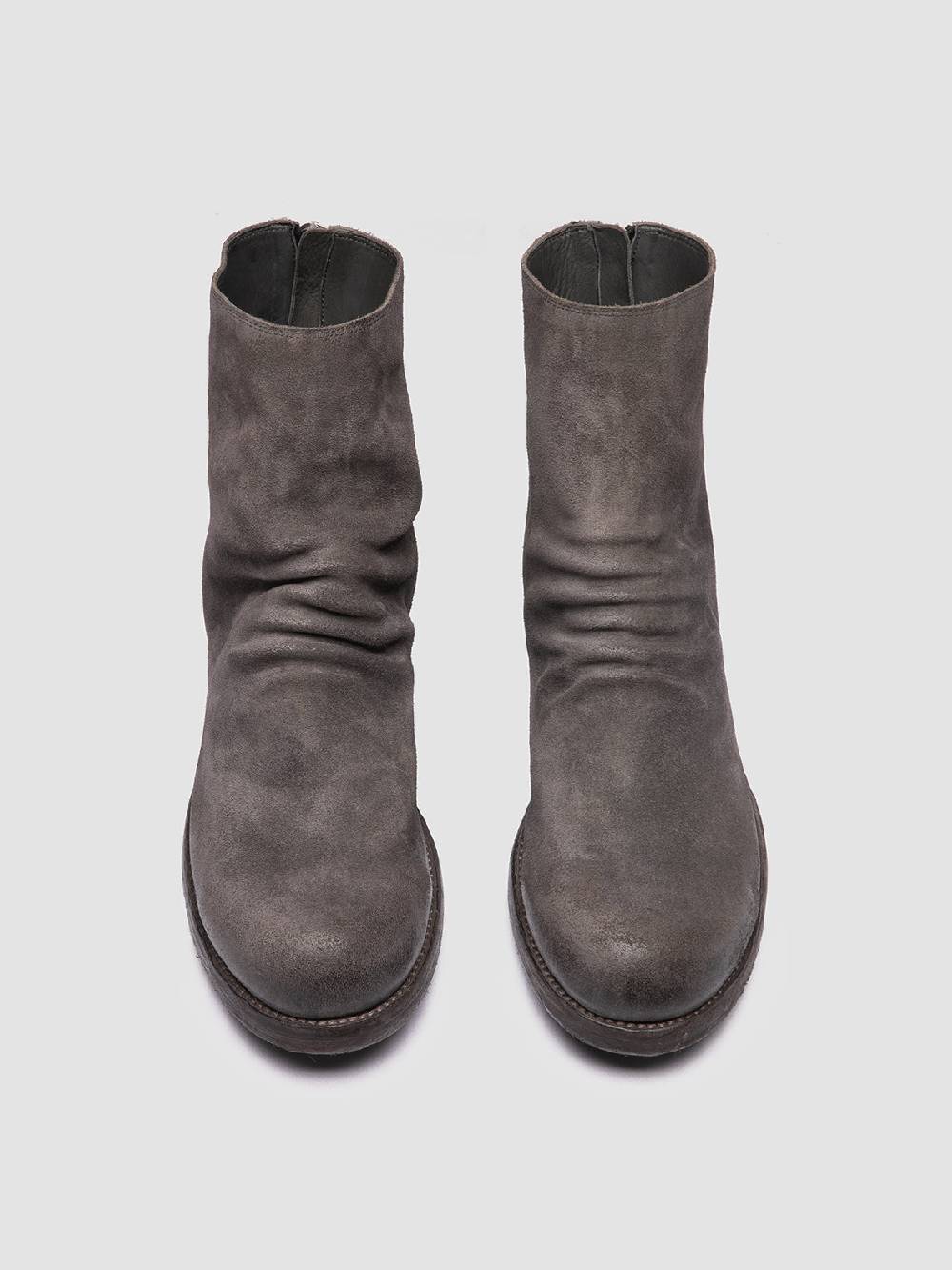 Officine Creative BULLA DD 103 Stivali con Zip in Pelle Scamosciata Grigia Negozio online di fabbrica