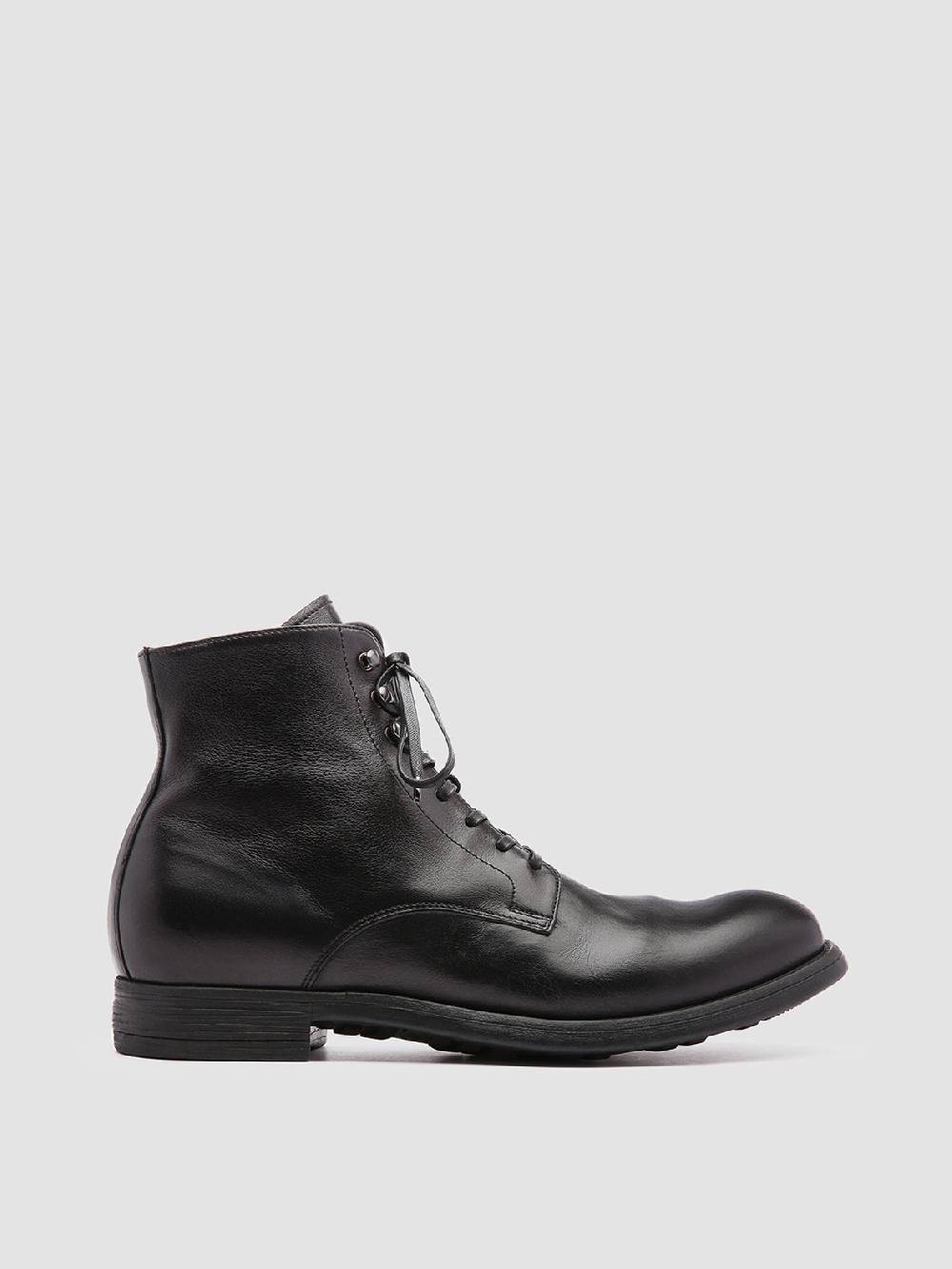 Officine Creative CHRONICLE 004 Stivaletti in Pelle Nera Flash Sale