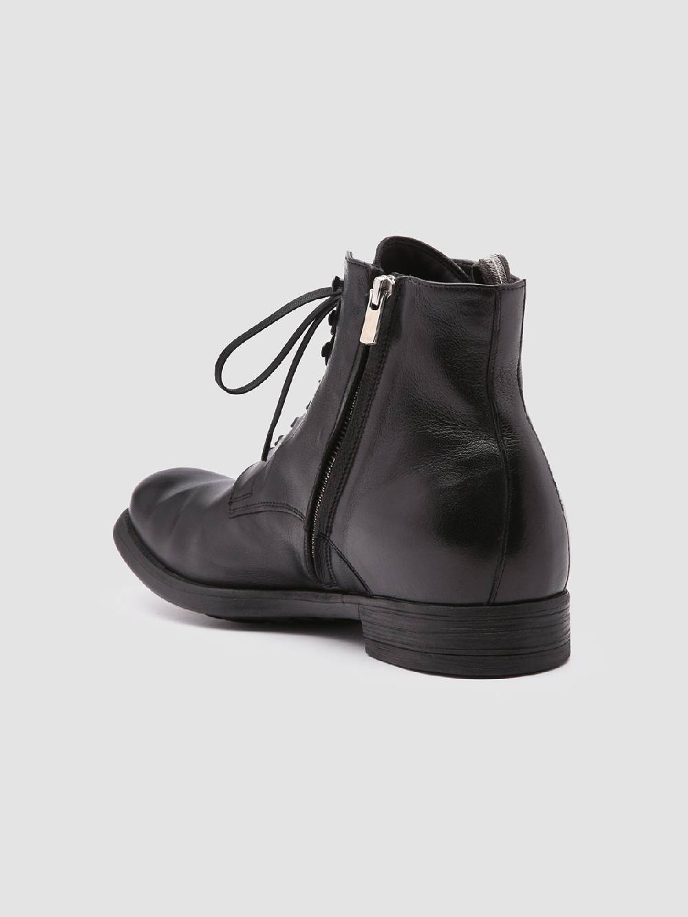 Officine Creative CHRONICLE 004 Stivaletti in Pelle Nera Flash Sale