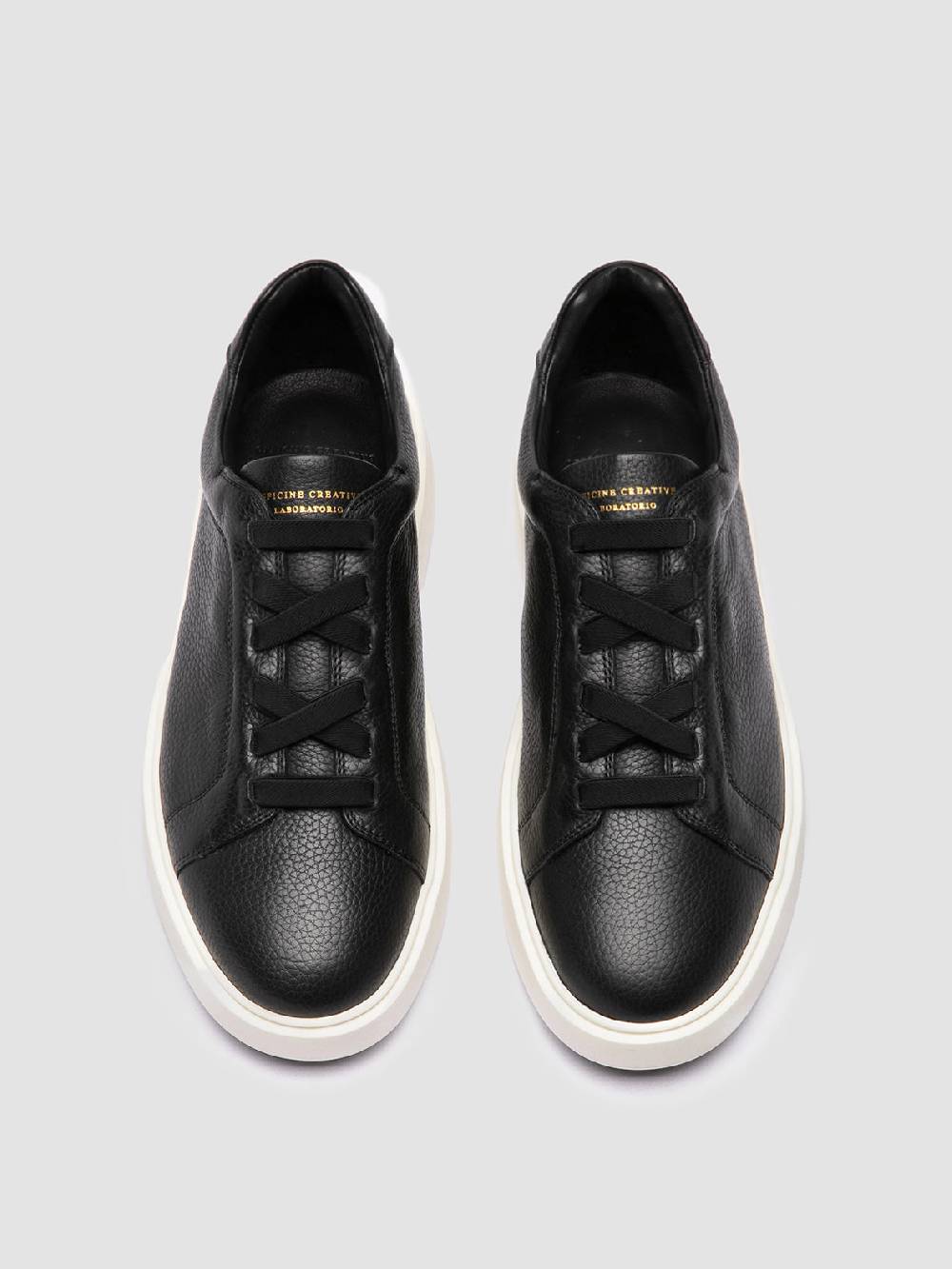 Officine Creative SLOUCH 001 Sneaker Basse in Pelle Nera Black Friday