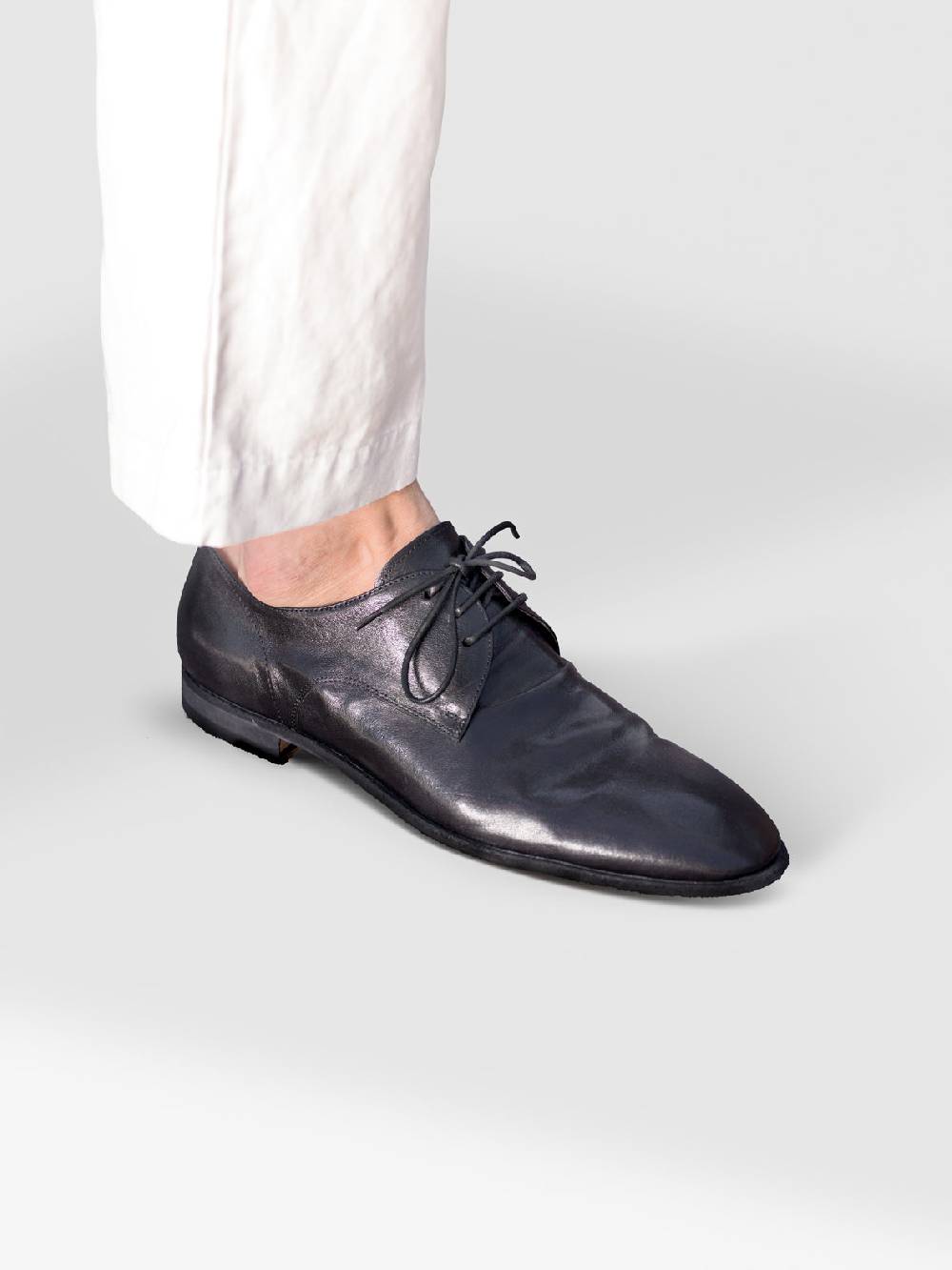 Officine Creative SOLITUDE 002 Scarpe Derby in Pelle Nera Offerta per la Festa della Mamma
