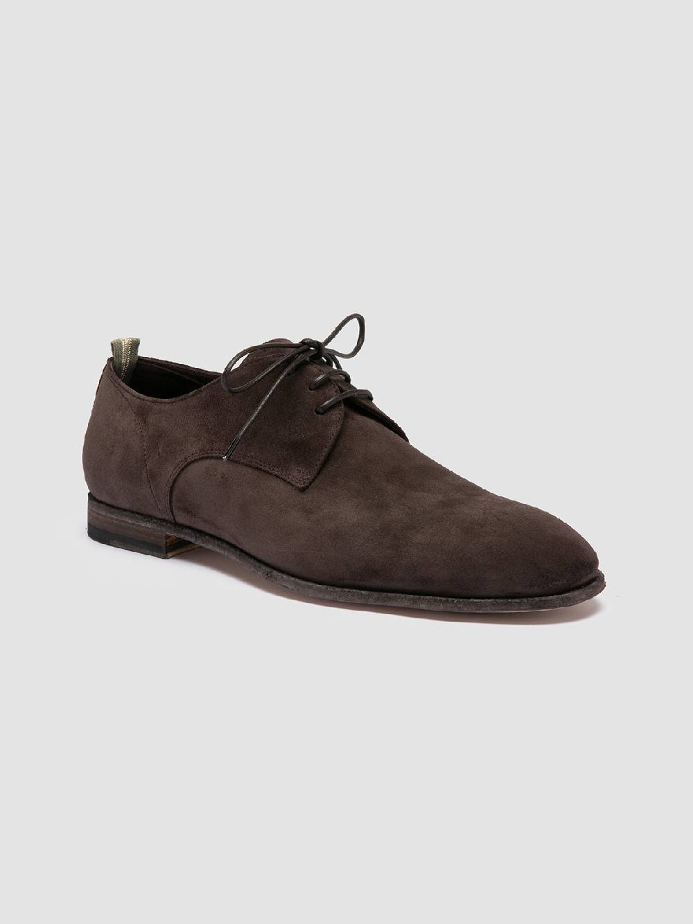 Officine Creative SOLITUDE 002 Scarpe Derby in Pelle Scamosciata Marrone Offerta Giorno del Papà