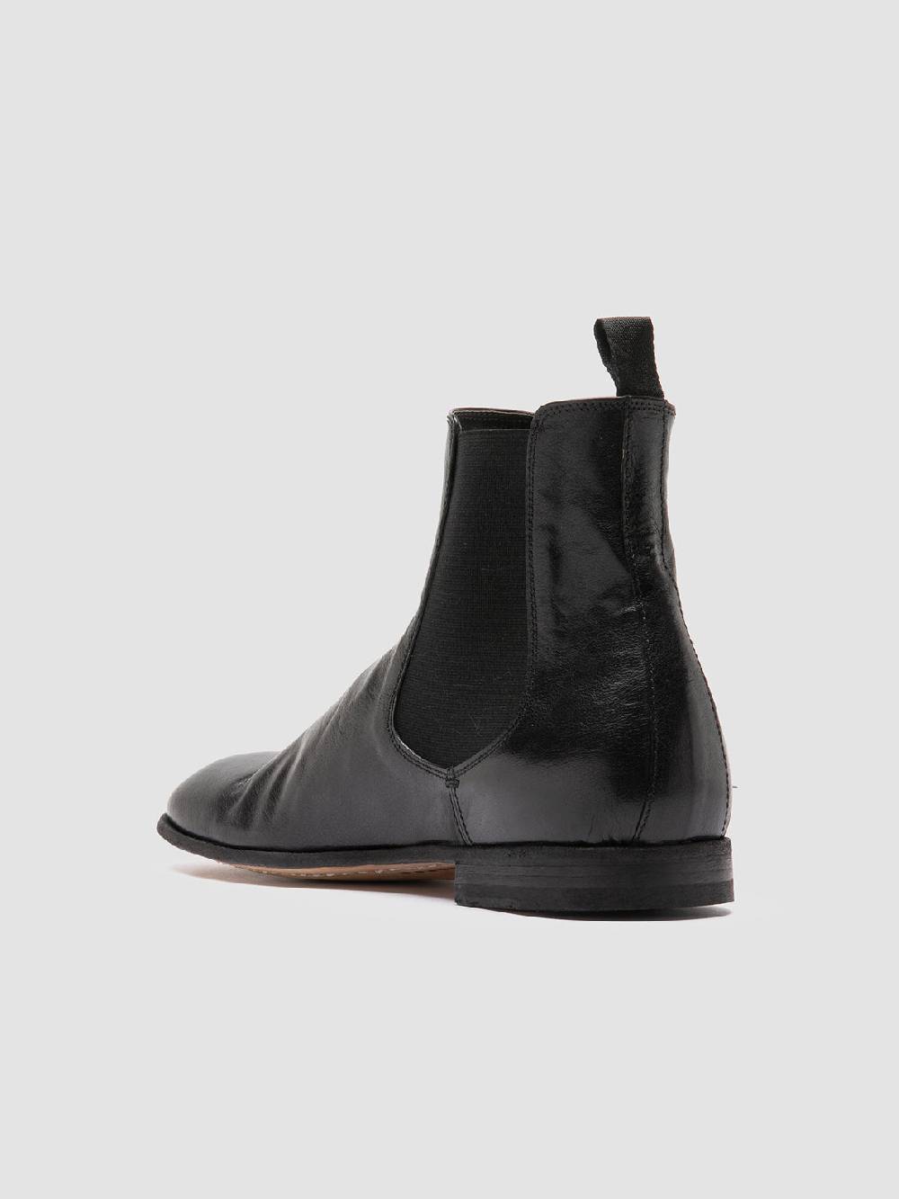 Officine Creative SOLITUDE 004 Stivaletti Chelsea in Pelle Nera Offerta San Valentino