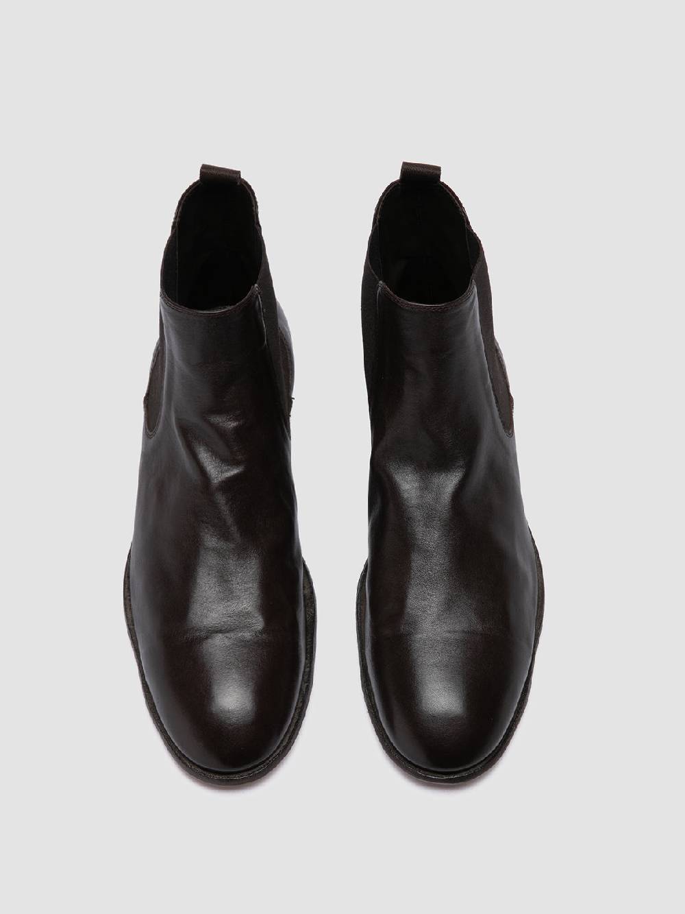Officine Creative SOLITUDE 004 Brown Leather Chelsea Boots Offerta Anniversario