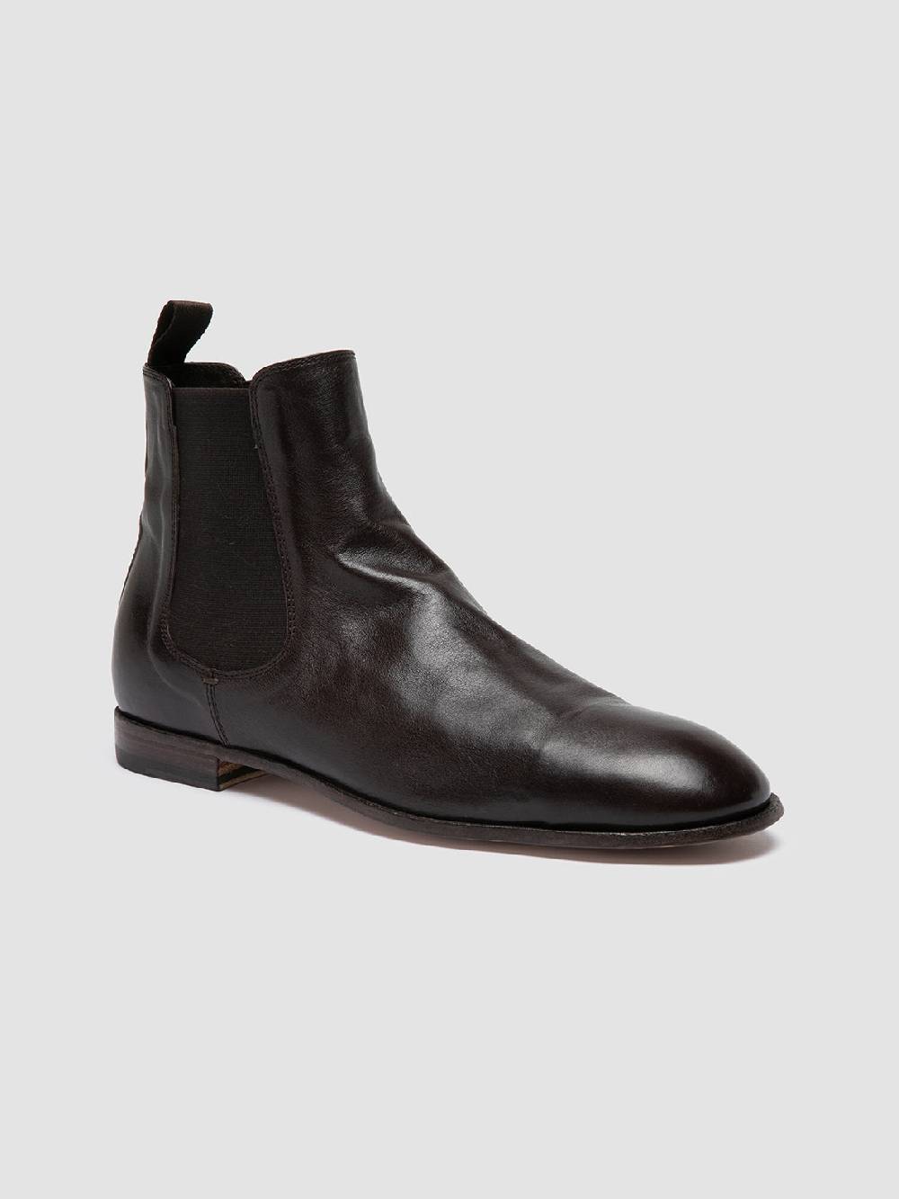 Officine Creative SOLITUDE 004 Brown Leather Chelsea Boots Offerta Anniversario