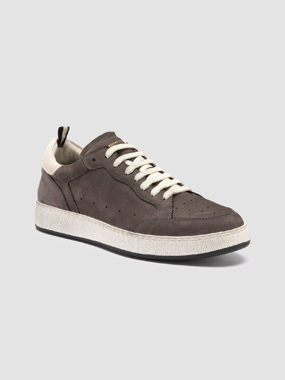 Officine Creative THE ANSWER 002 Sneaker Basse in Camoscio e Pelle Nera Lightning offer