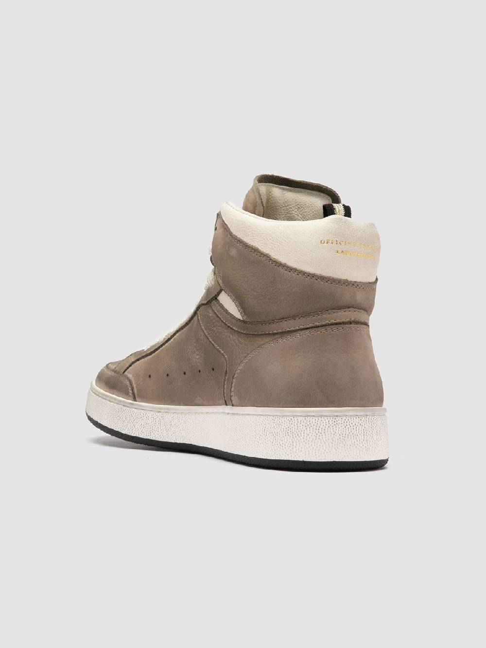 Officine Creative THE ANSWER 004 Sneaker Alte in Camoscio e Pelle Tortora Bestseller