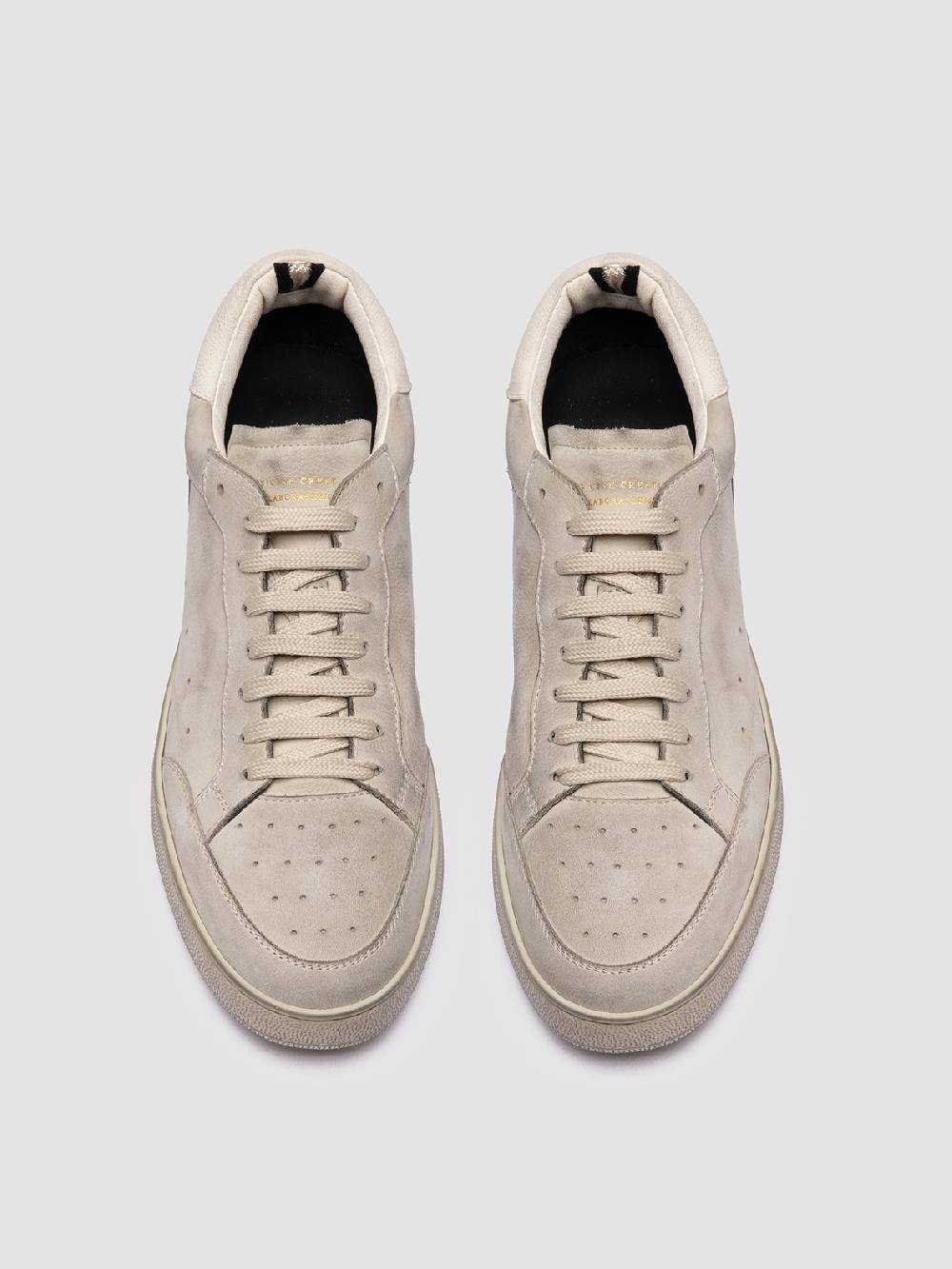 Officine Creative THE ANSWER 005 Sneaker Basse in Camoscio e Pelle Grigia Offerte stagionali