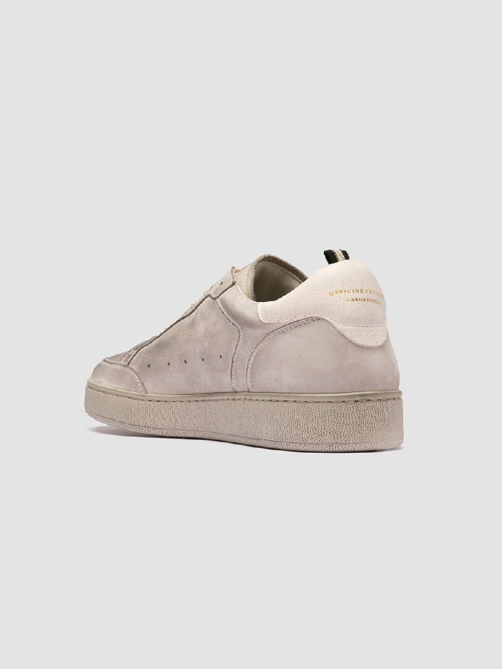 Officine Creative THE ANSWER 005 Sneaker Basse in Camoscio e Pelle Grigia Offerte stagionali