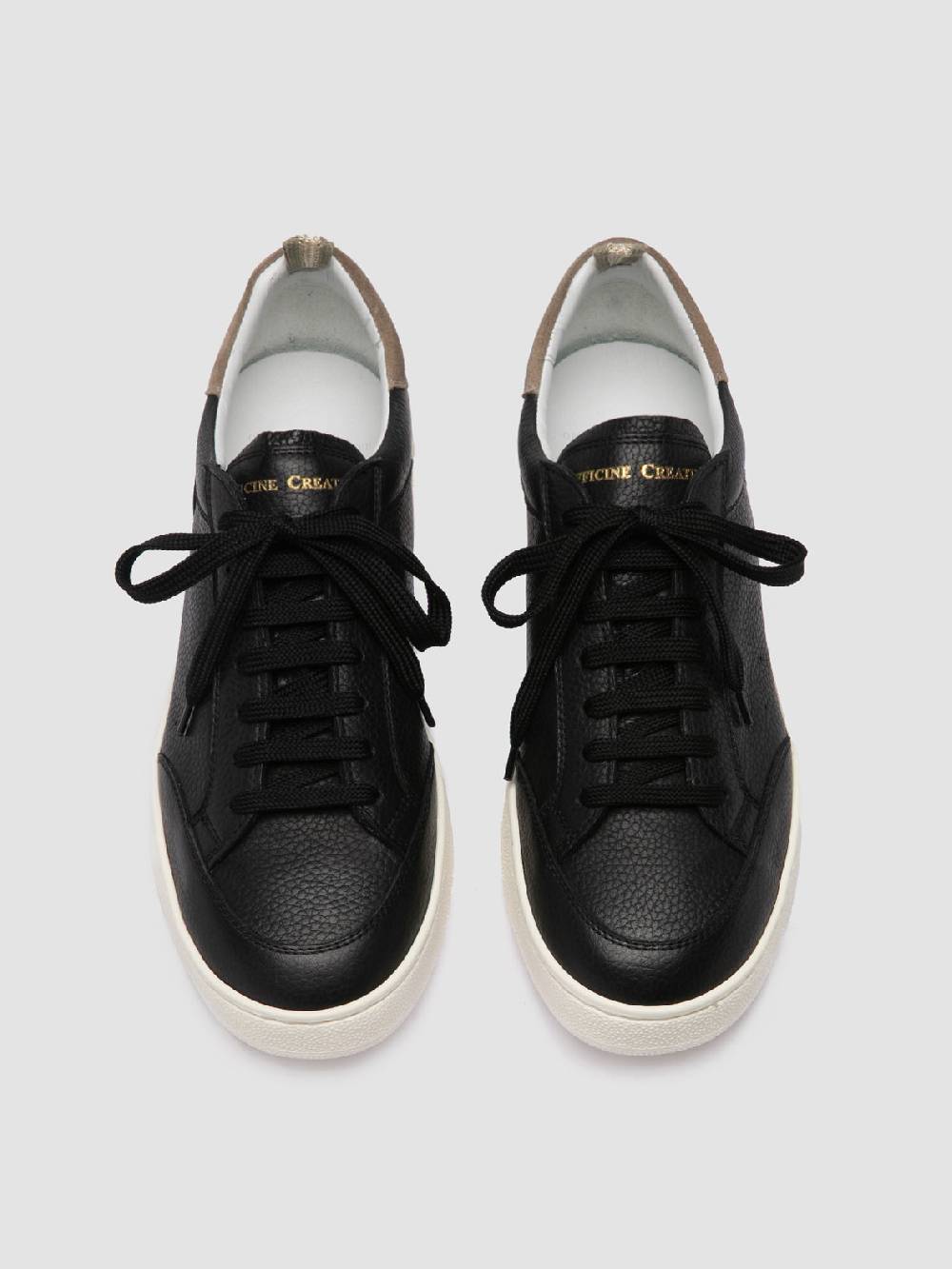Officine Creative THE DIME 001 Sneaker Basse in Pelle Scamosciata Nera Liquidazione