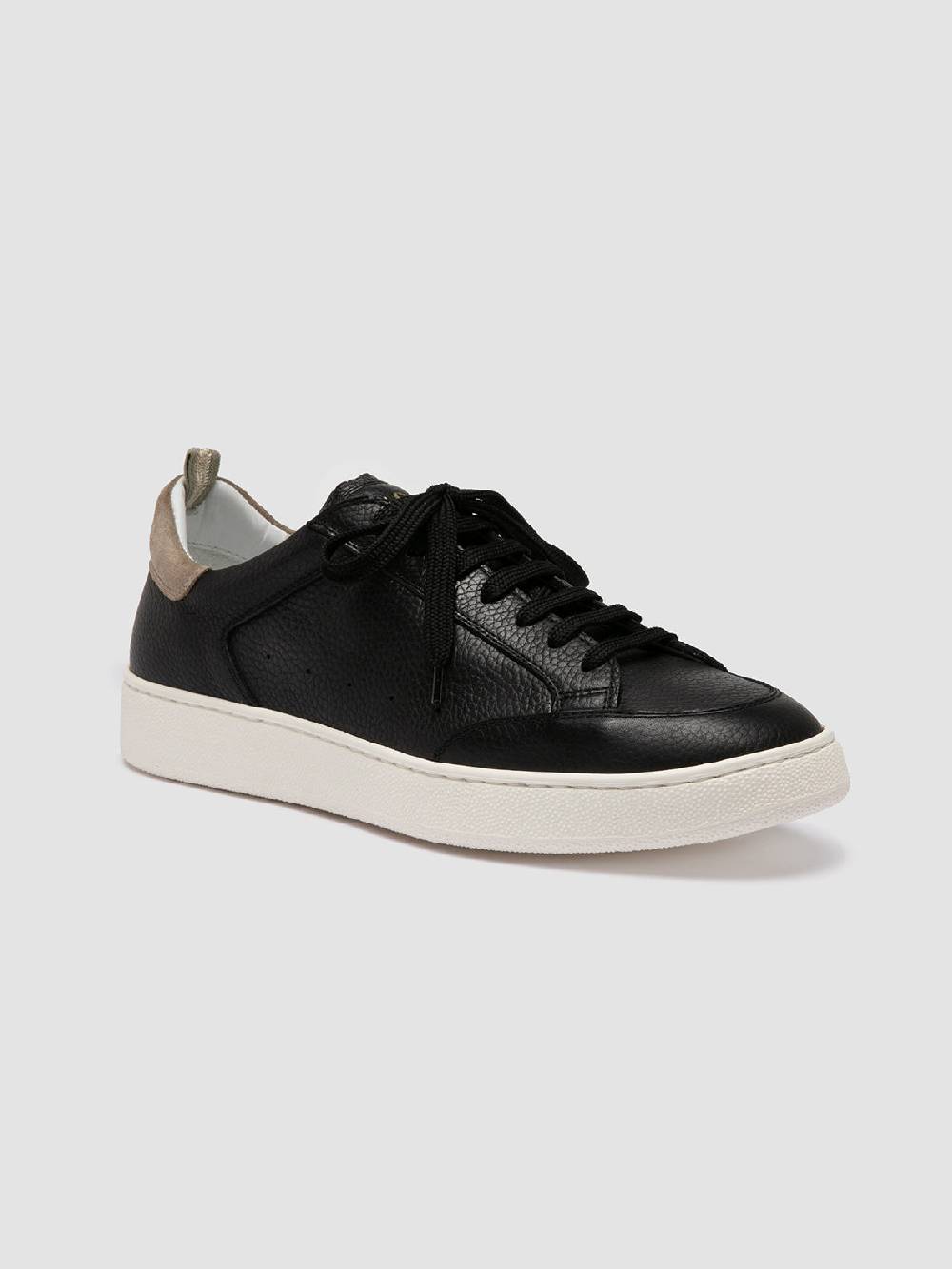 Officine Creative THE DIME 001 Sneaker Basse in Pelle Scamosciata Nera Liquidazione