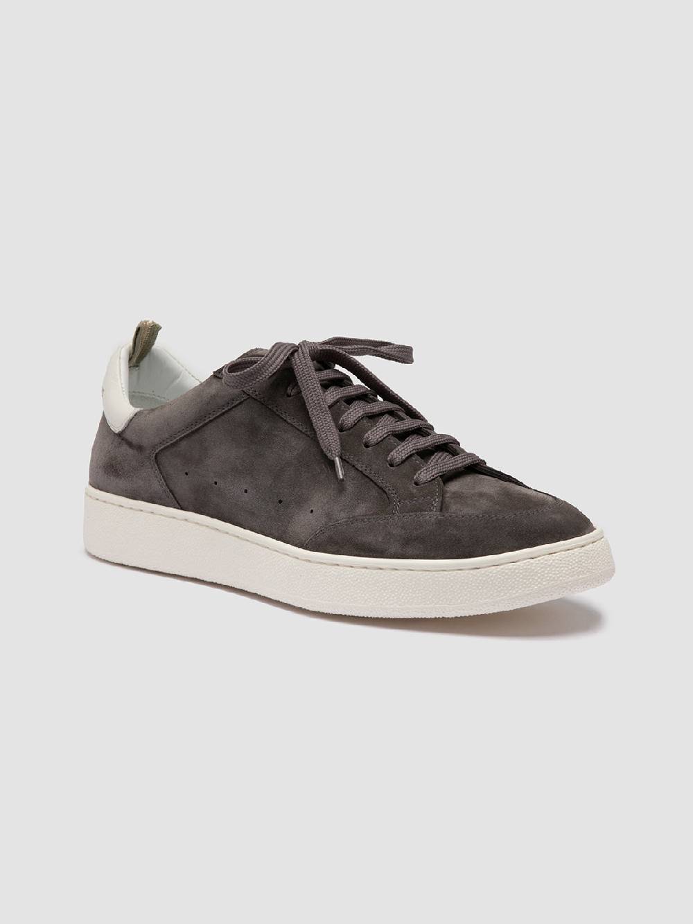 Officine Creative THE DIME 001 Sneaker Basse in Pelle Scamosciata Grigia Offerte giornaliere