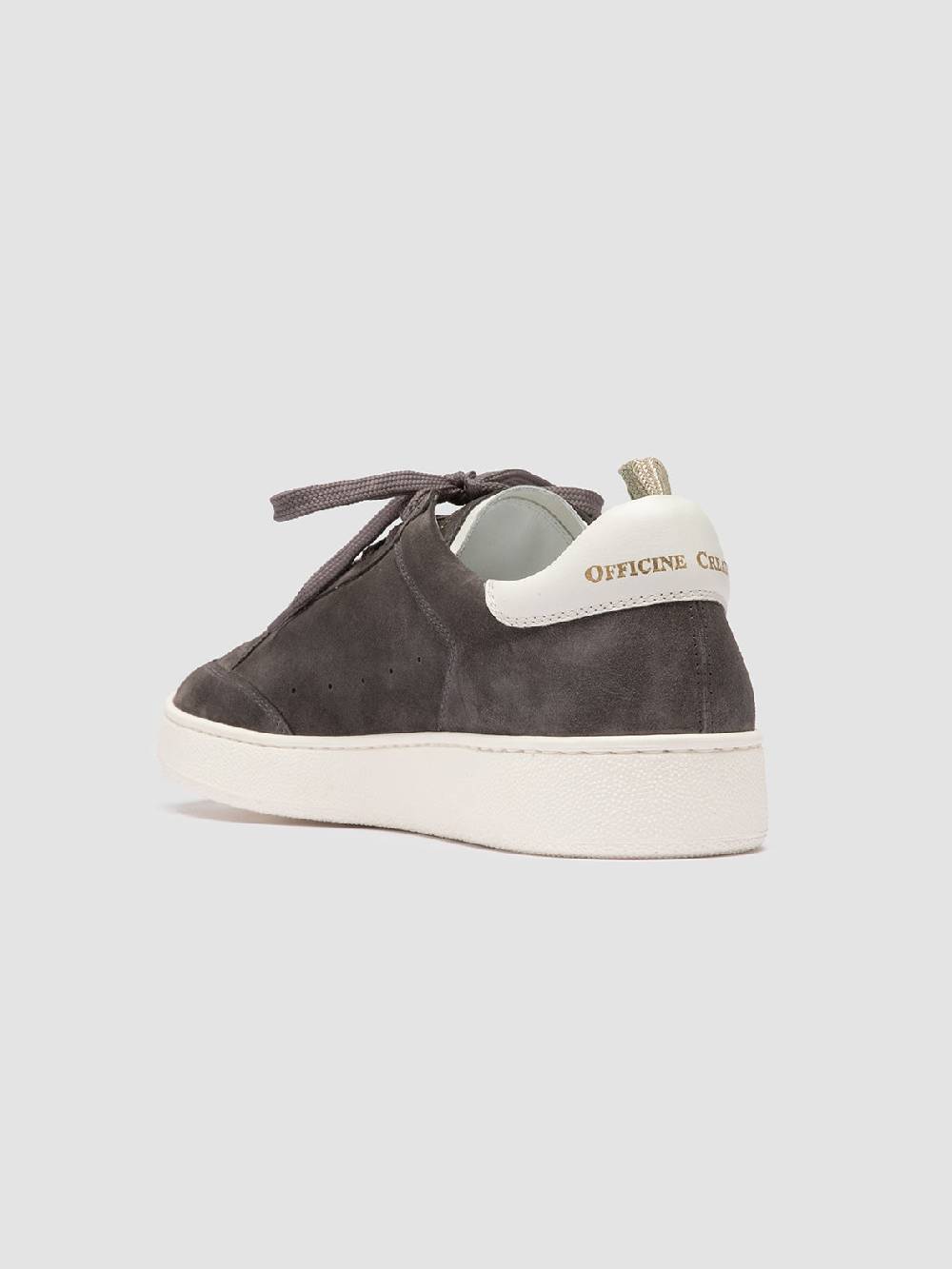 Officine Creative THE DIME 001 Sneaker Basse in Pelle Scamosciata Grigia Offerte giornaliere