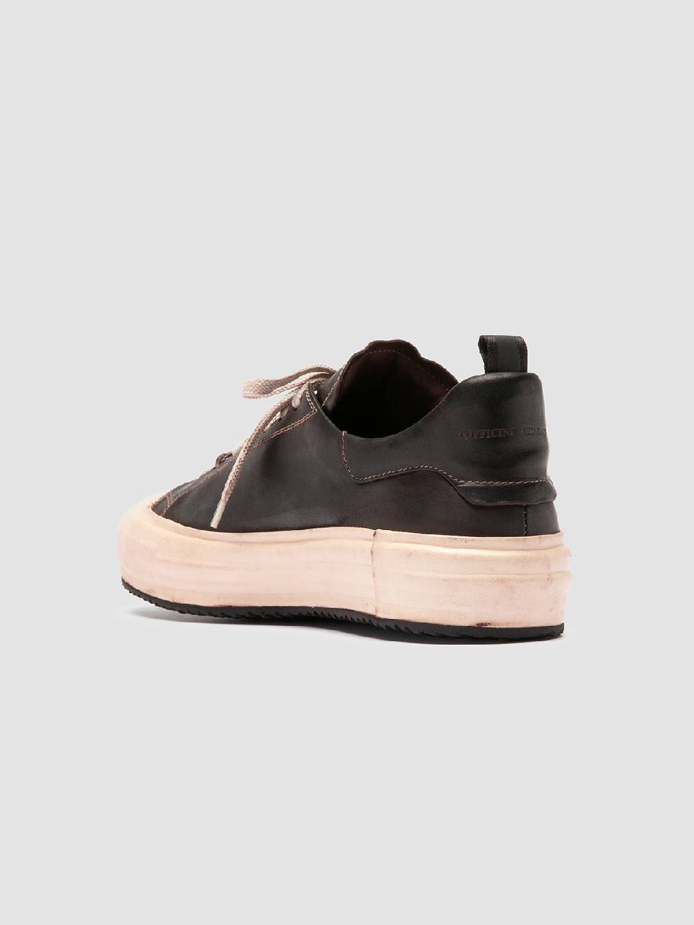 Officine Creative MES DD 001 Sneaker Basse in Pelle Marrone Offerte speciali