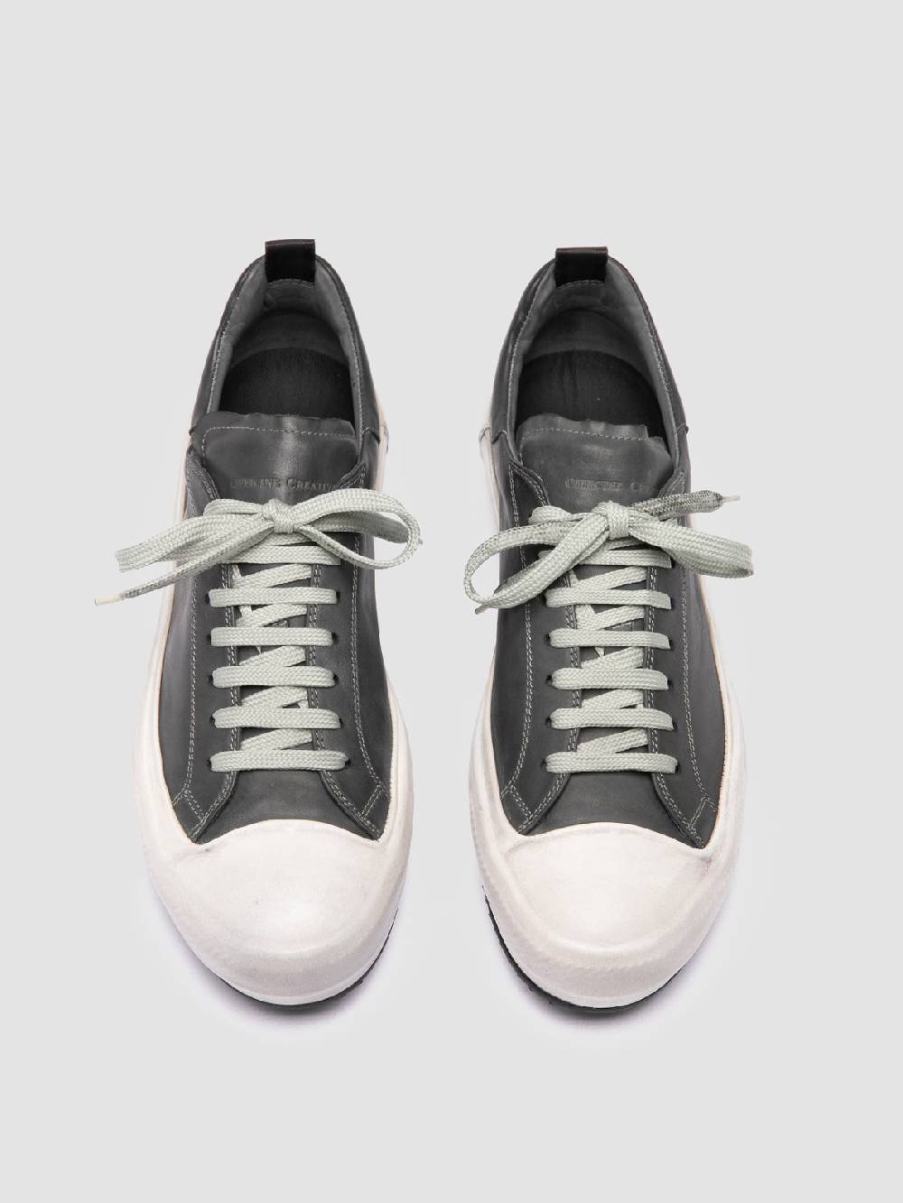 Officine Creative MES DD 001 Sneaker Basse in Pelle Grigia Enormi risparmi