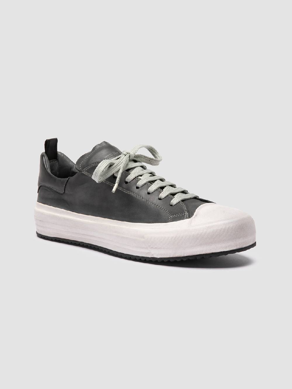 Officine Creative MES DD 001 Sneaker Basse in Pelle Grigia Enormi risparmi