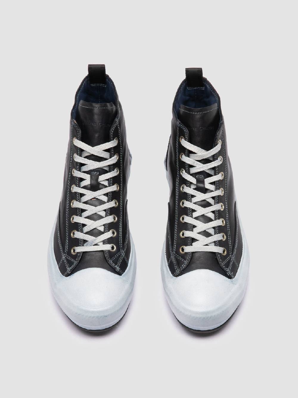 Officine Creative MES DD 002 Sneaker Alte in Pelle Blu Sconti VIP