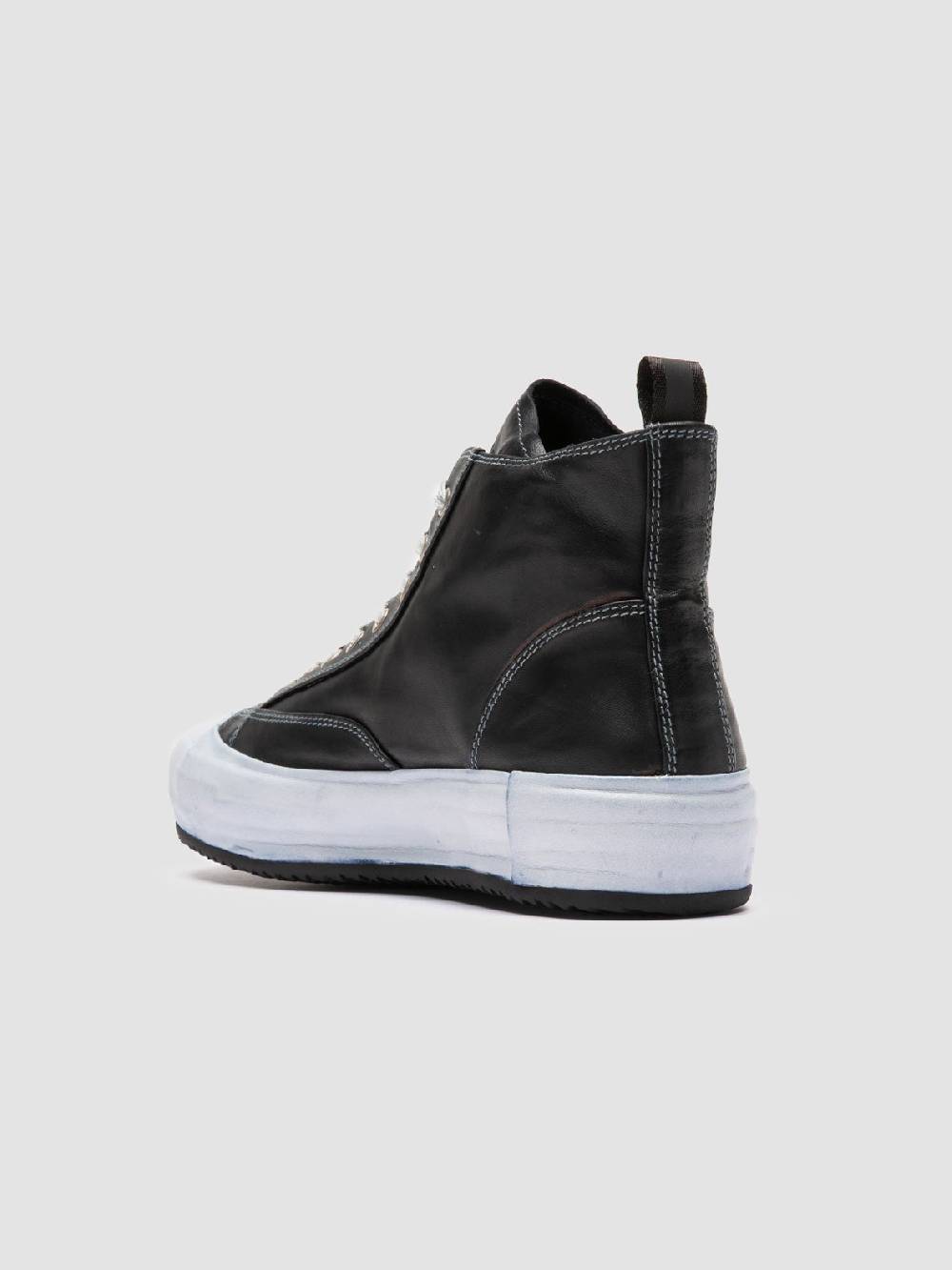 Officine Creative MES DD 002 Sneaker Alte in Pelle Blu Sconti VIP