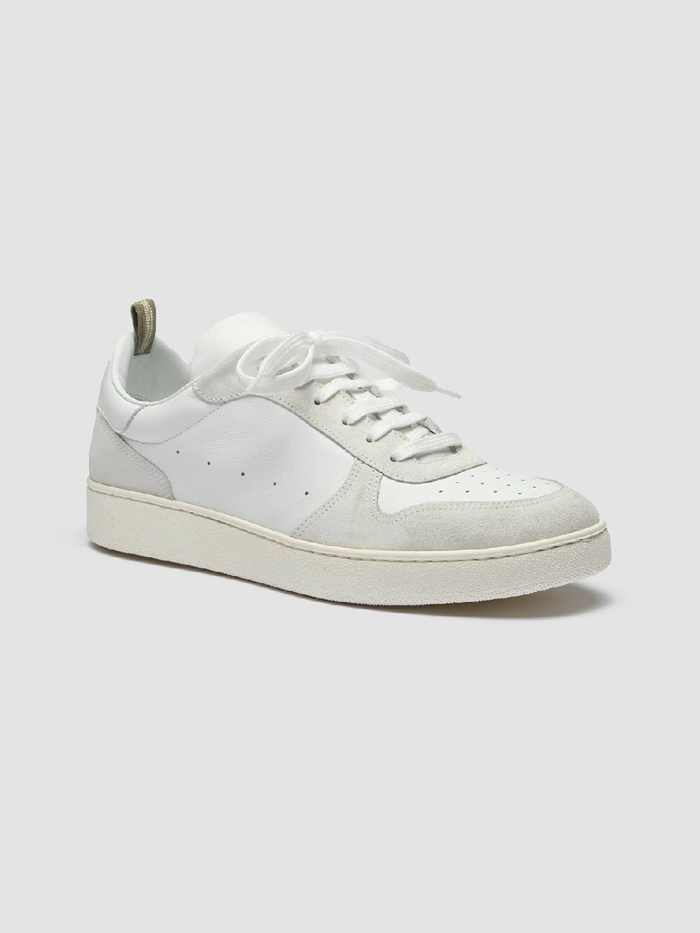 Officine Creative MOWER 008 Sneakers in Pelle Liscia e Scamosciata Bianca Latest stili