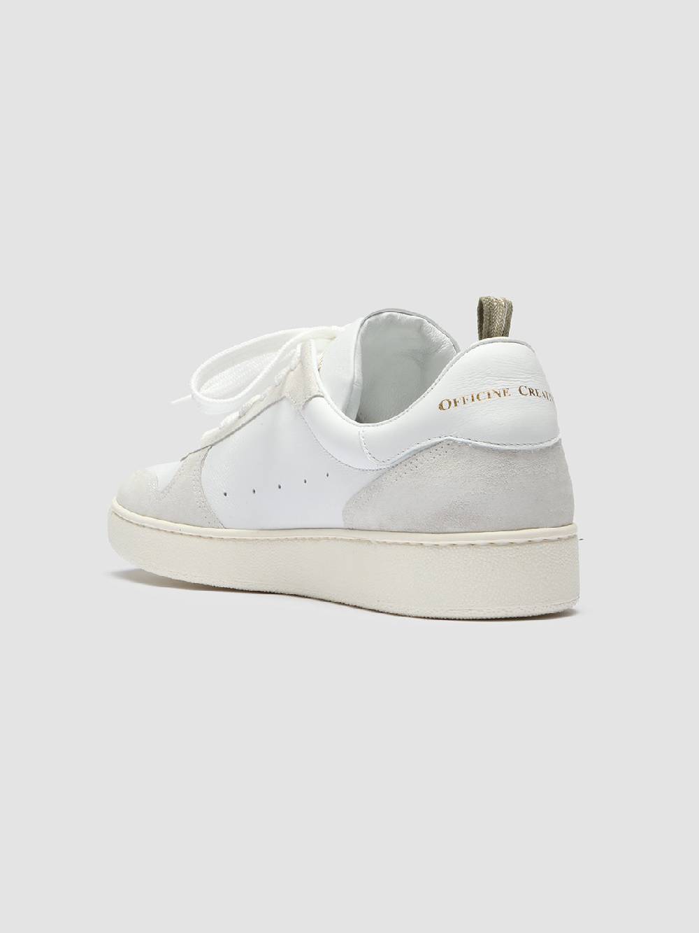 Officine Creative MOWER 008 Sneakers in Pelle Liscia e Scamosciata Bianca Latest stili
