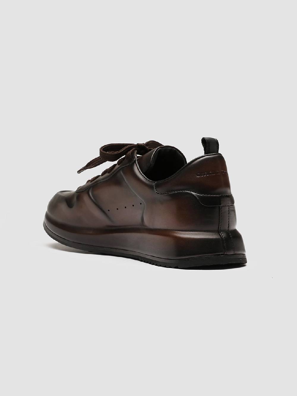 Officine Creative RACE LUX 003 Sneakers in Pelle aerografata Marrone Ultimi due giorni