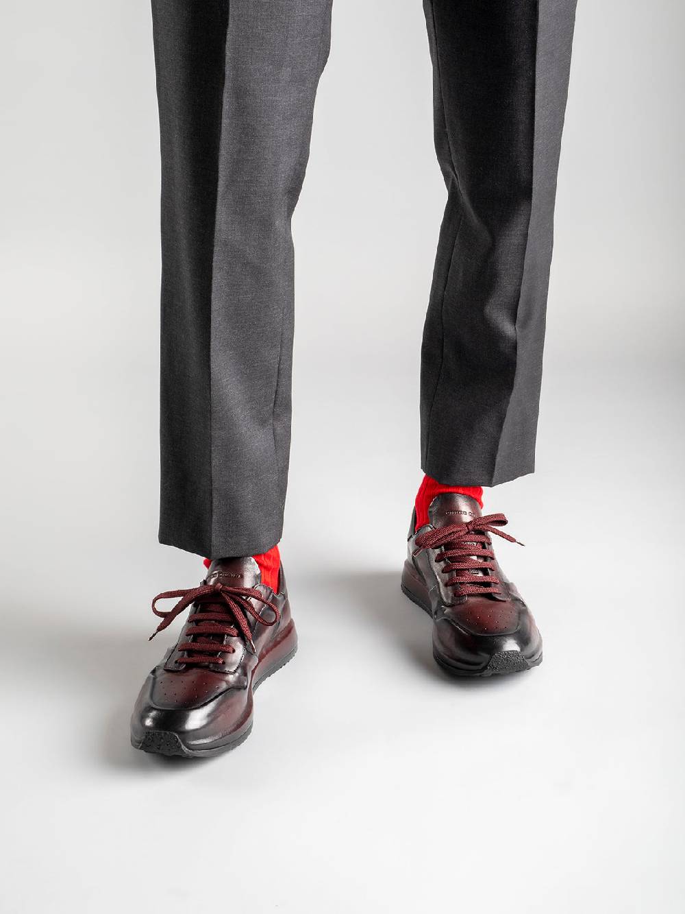 Officine Creative RACE LUX 003 Sneakers in Pelle aerografata Verde Ultimo giorno
