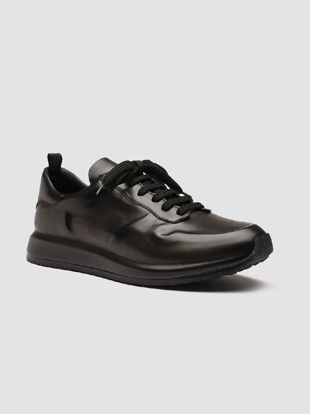 Officine Creative RACE LUX 003 Sneakers in Pelle aerografata Grigia Promozione temporanea