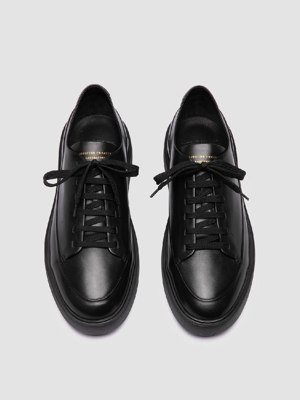 Officine Creative RELEASE 001 Sneaker Basse in Pelle Nera Fino al 50% di sconto