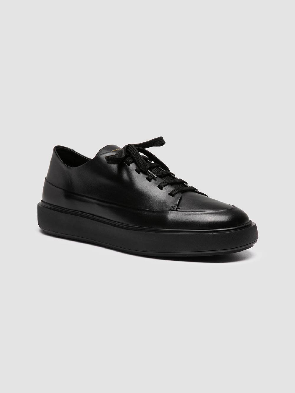 Officine Creative RELEASE 001 Sneaker Basse in Pelle Nera Fino al 50% di sconto