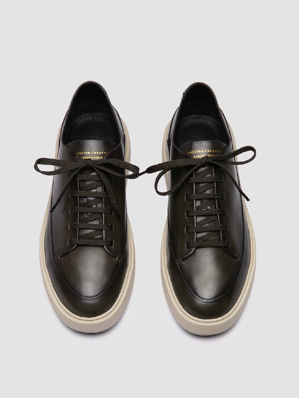 Officine Creative RELEASE 001 Sneaker Basse in Pelle Verde Fino al 65% di sconto