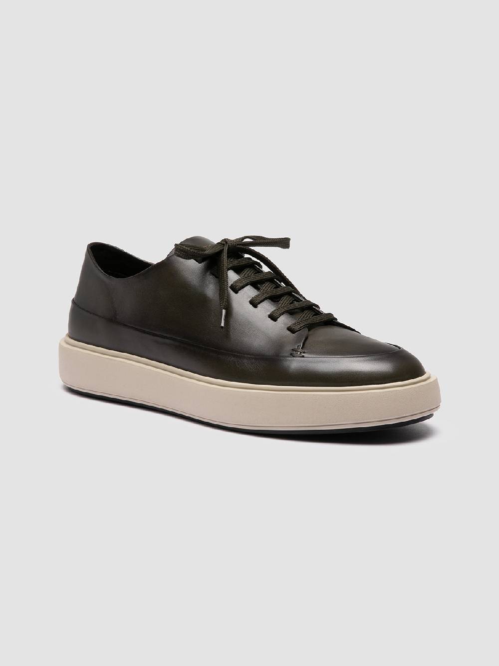 Officine Creative RELEASE 001 Sneaker Basse in Pelle Verde Fino al 65% di sconto