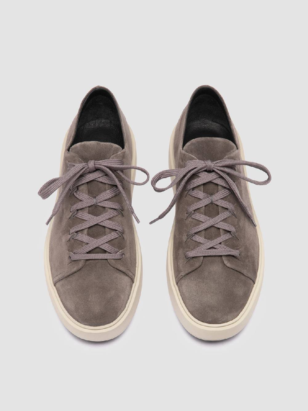 Officine Creative REMASTER 001 Sneaker Basse in Pelle Scamosciata Grigia Sostegno trimestrale