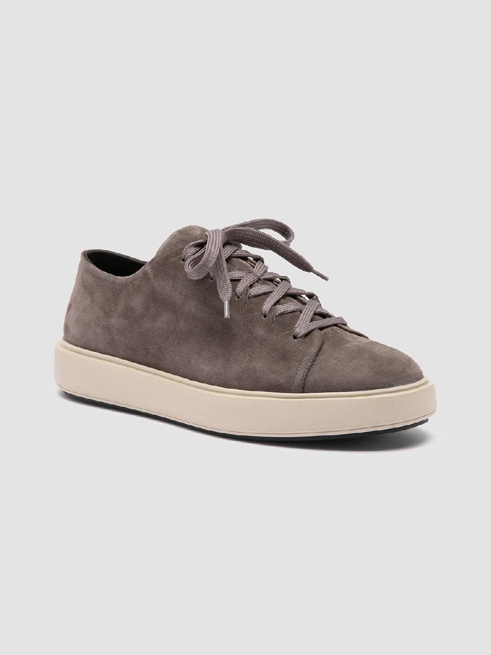 Officine Creative REMASTER 001 Sneaker Basse in Pelle Scamosciata Grigia Sostegno trimestrale
