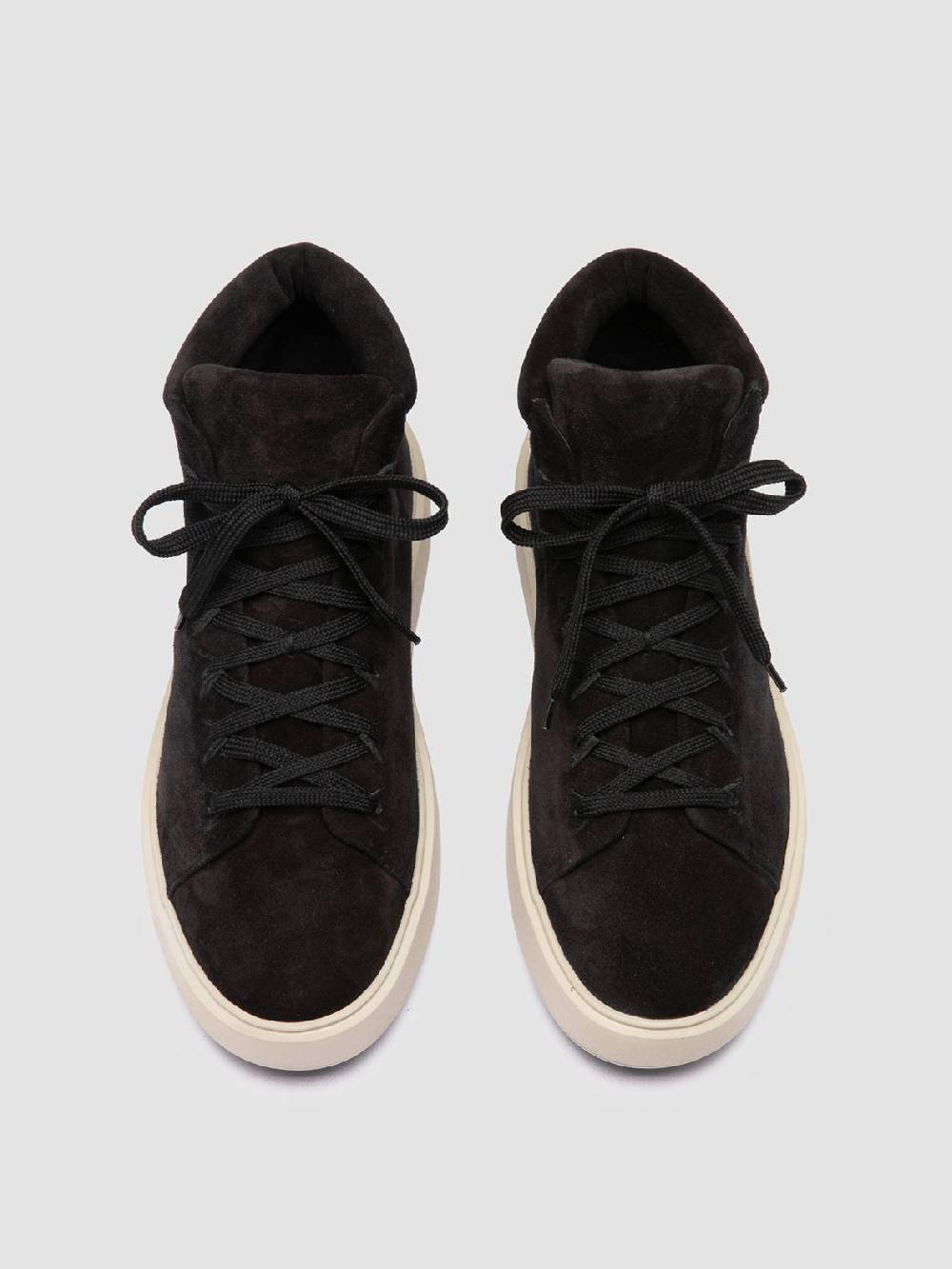 Officine Creative REMASTER 002 Sneaker Alte in Pelle Scamosciata Nera Fino al 55% di sconto